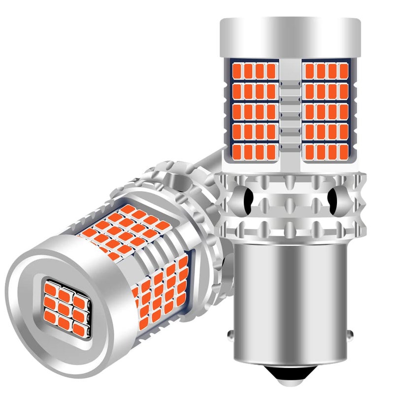 UPXSXT 2Pcs 1156 P21W BA15S LED Brake Light Bulb Red 1141 1003 7506 CANBUS Error Free Anti Hyper Flash Led Bulb 89SMD 4000LM Super Bright for Rear Fog Lights Rear Position Lights - Image 2