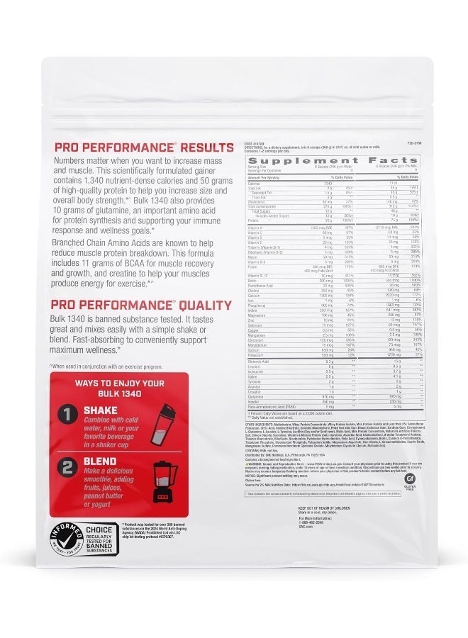 GNC Pro Performance Bulk 1340, Strawberries and Cream, 3.2kg, Supports Muscle Energy, Recovery and Growth - Image 2