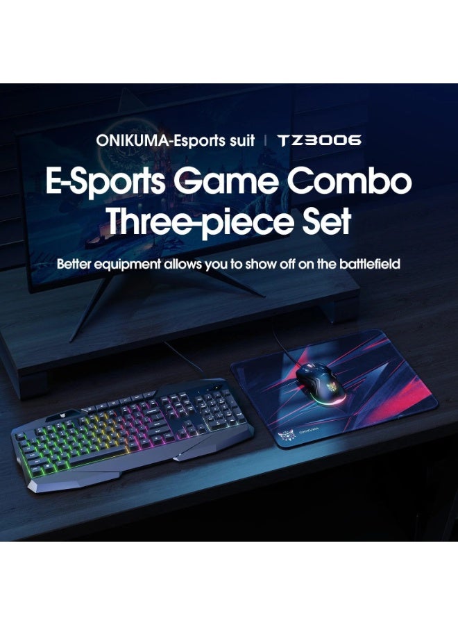 onikuma 3 in 1 Gaming Combo - G22 Keyboard / CW917 Mouse/ MP002 Mouse Pad  - Image 2