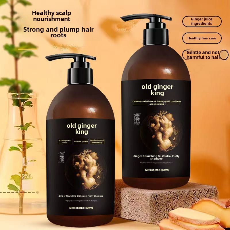 Ginger Shampoo Oil Control Anti-dandruff Fluffy Reduce Hair Loss Solid Hair Old Ginger Wang Shampoo Conditioner(Old Jiang Wang shampoo 500ml) - Image 3