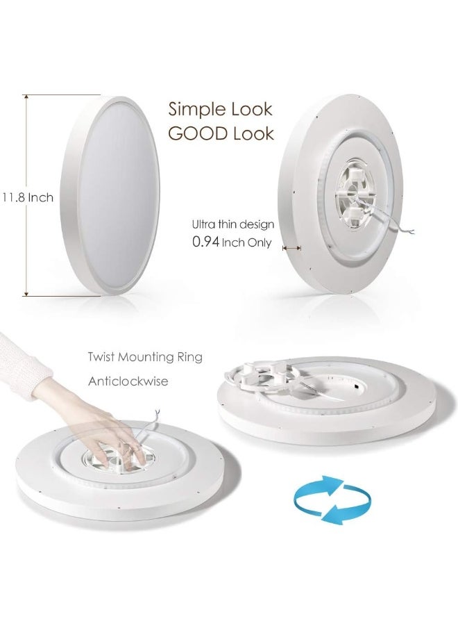 Generic TALOYA Alexa Ceiling Light Smart, WiFi, Compatible with Google, 15.8 Inch Modern Dimmable Flush Mount LED Light Fixture for Living Room Office Kitchen, 28W RGBW  - Image 2