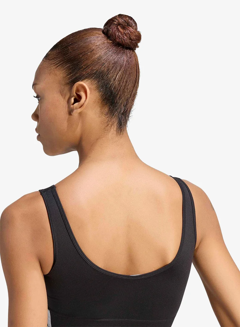 Adidas Originals BLACK 3 Stripes Essential Seamless Bralette for Women | Best Price UAE