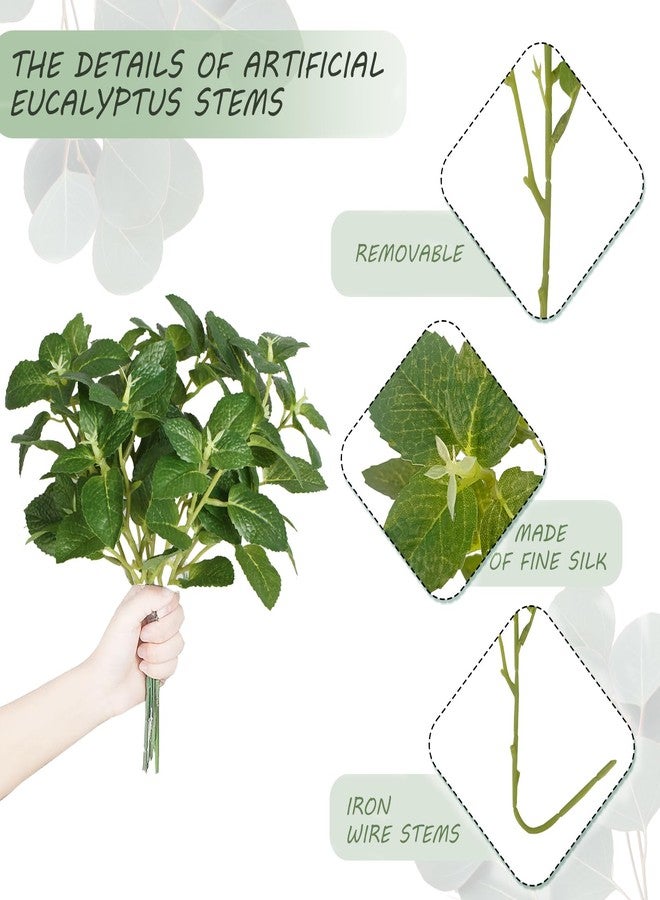 Coreland 12pcs Artificial Mint Plant, Faux Greenery for Vase 12.2” Fake Plants Indoor, Greenery Stems for Flower Arrangements Kitchen Table Shelf Home Decor - Image 4