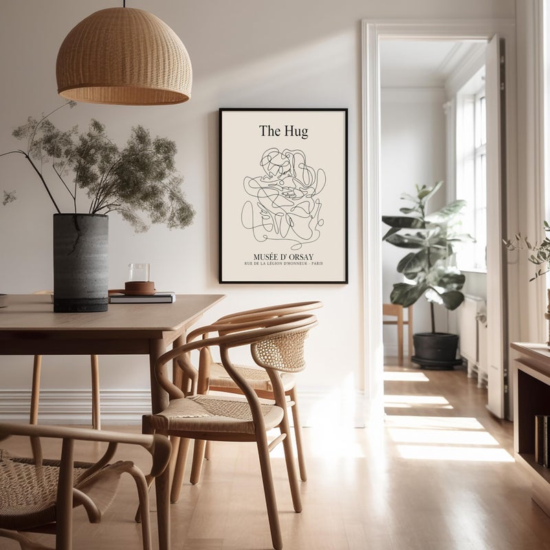 Poster Master Vintage Poster - Retro The Hug Print - Line Drawing Art - Abstract Art - Gift for Men & Women - Minimal Wall Decor for Living Room, Bedroom or Office - 8x10 UNFRAMED Wall Art - Image 5