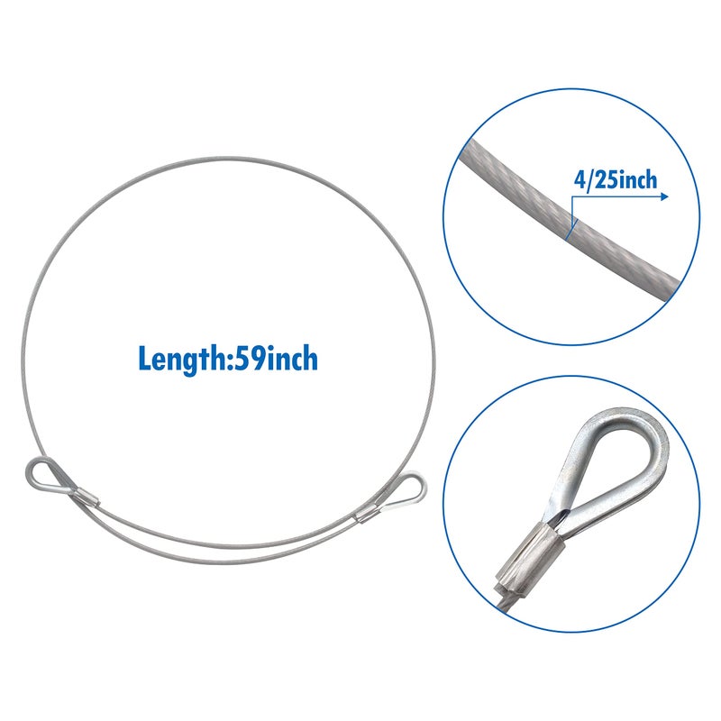 Bylot 2 PCS Lift Cables with EZ Spring Clips Replacement for Lift Assist System 40101042GS - Image 4