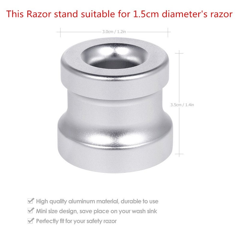 ANSELF Men's Shaving Razor Stand Holder Aluminum Alloy Safety Razor Base Stand Good Thanksgiving/Christmas Gift - Image 2