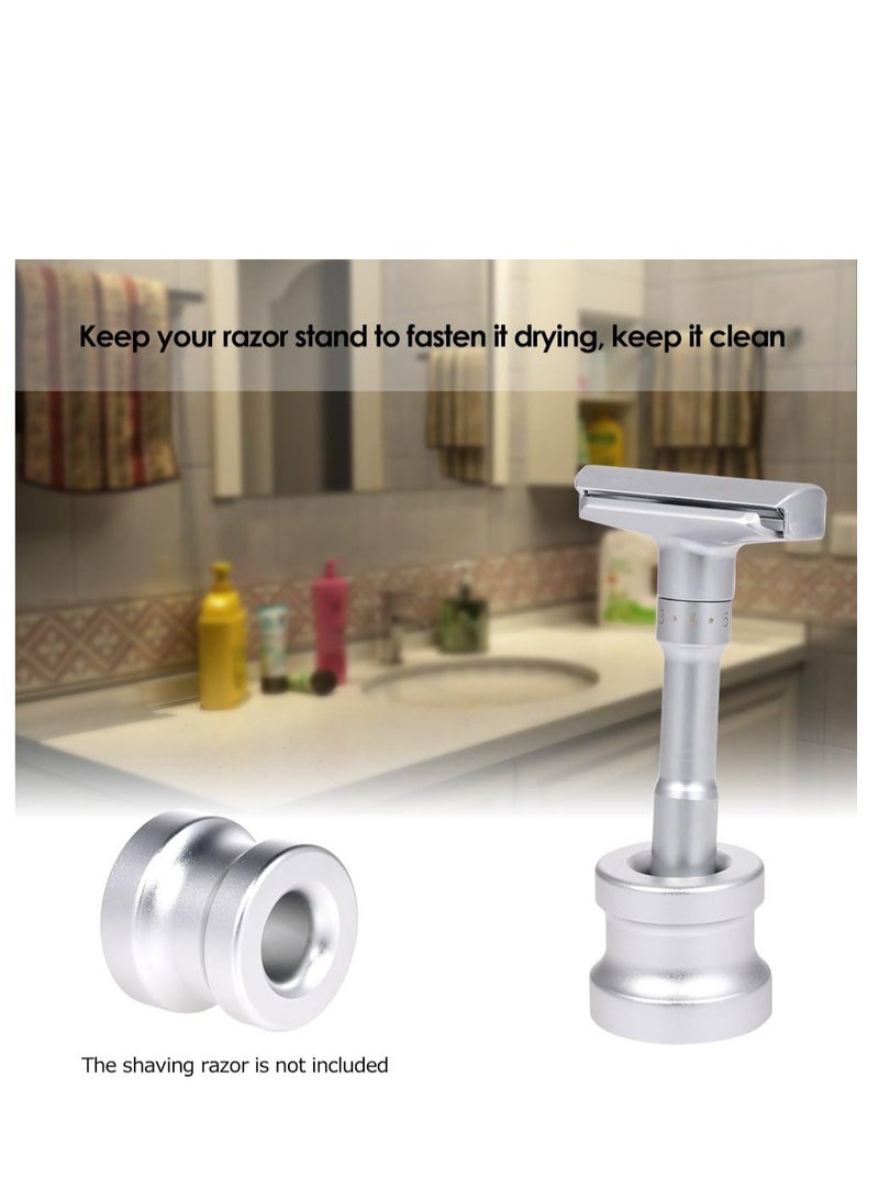 ANSELF Men's Shaving Razor Stand Holder Aluminum Alloy Safety Razor Base Stand Good Thanksgiving/Christmas Gift - Image 3