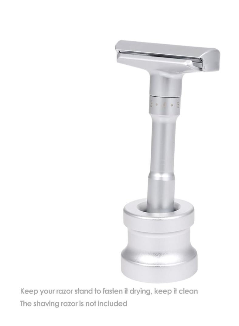 ANSELF Men's Shaving Razor Stand Holder Aluminum Alloy Safety Razor Base Stand Good Thanksgiving/Christmas Gift - Image 4