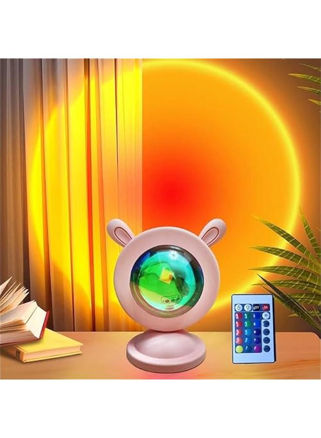 Sunset Lamp, 16 Colors Sunset Lamp Sunlight Projection Lamp, LED Light Night Lights Projector, Sunset Light for Bedro Decor, Party, Tiktok Live, Ro Decor - Image 1