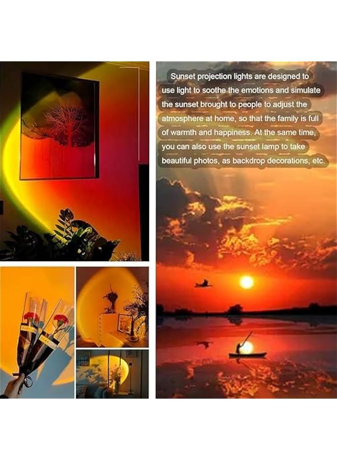 Sunset Lamp, 16 Colors Sunset Lamp Sunlight Projection Lamp, LED Light Night Lights Projector, Sunset Light for Bedro Decor, Party, Tiktok Live, Ro Decor - Image 4
