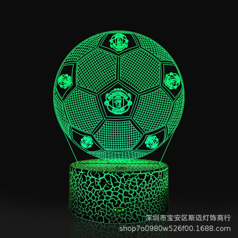 Football Night Light Export Led Creative 3D Acrylic Battery Colorful Touch Remote Control Desk Lamp - Image 5