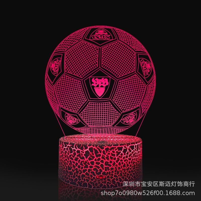 Football Night Light Export Led Creative 3D Acrylic Battery Colorful Touch Remote Control Desk Lamp - Image 1