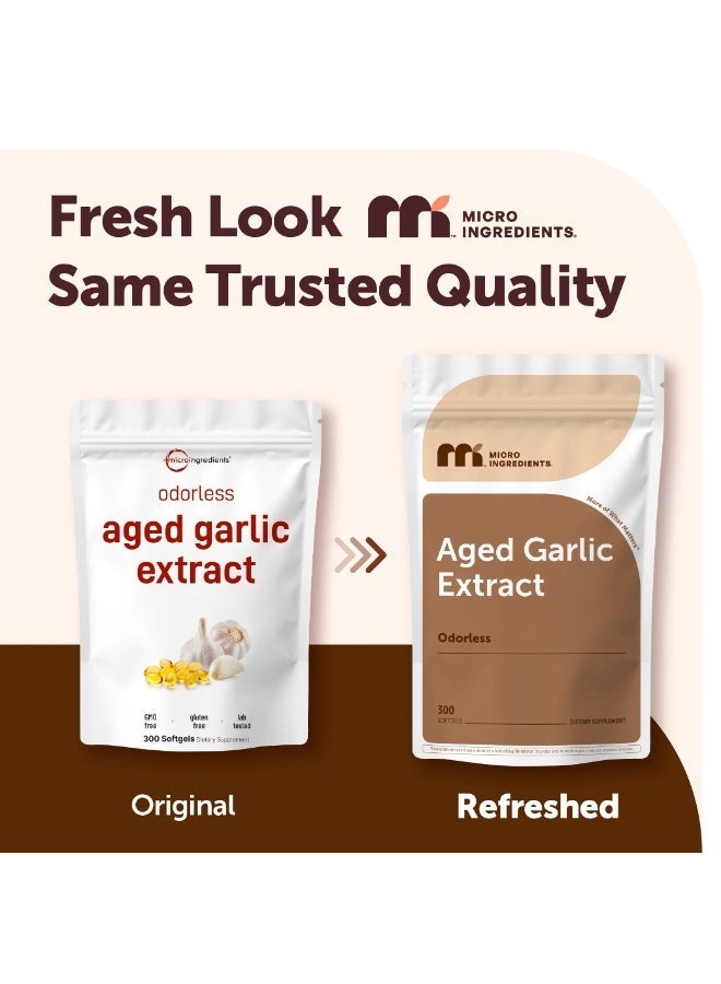 Micro Ingredients, Odorless Aged Garlic Extract, 300 Softgels (250 mg per Softgel) - Image 4