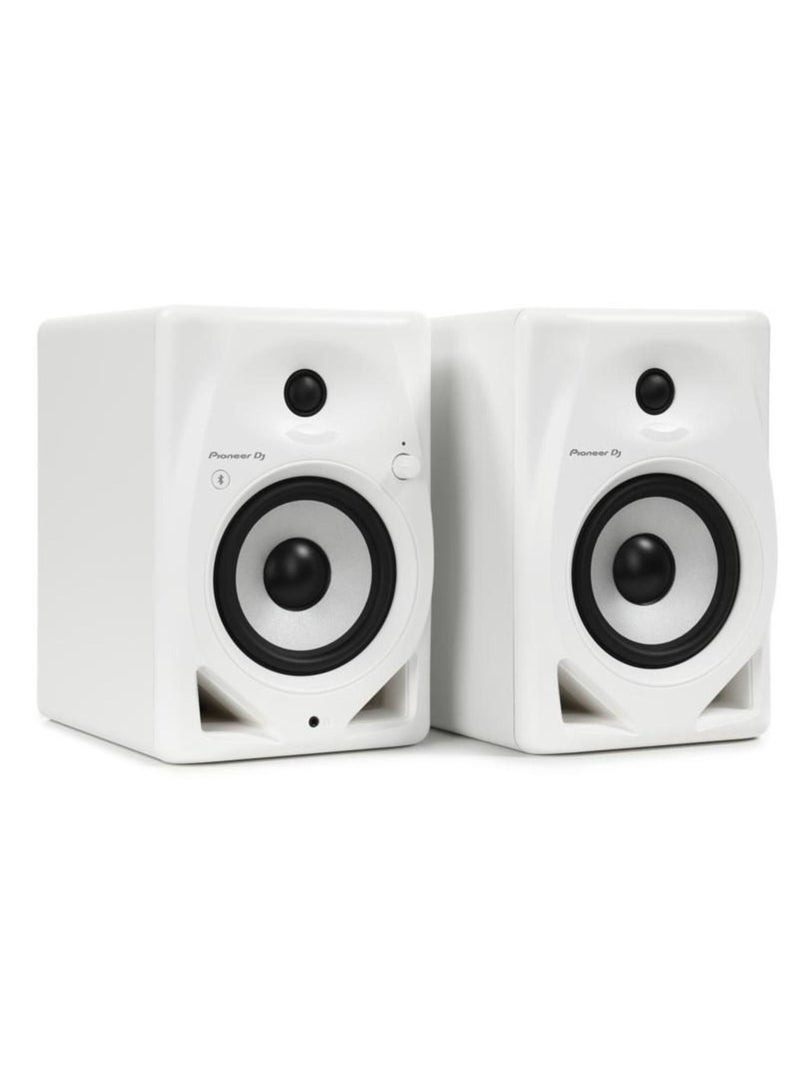 Pioneer DJ DM-40D-BT 4" Two-Way Active Monitor System with Bluetooth pair-white - Image 1
