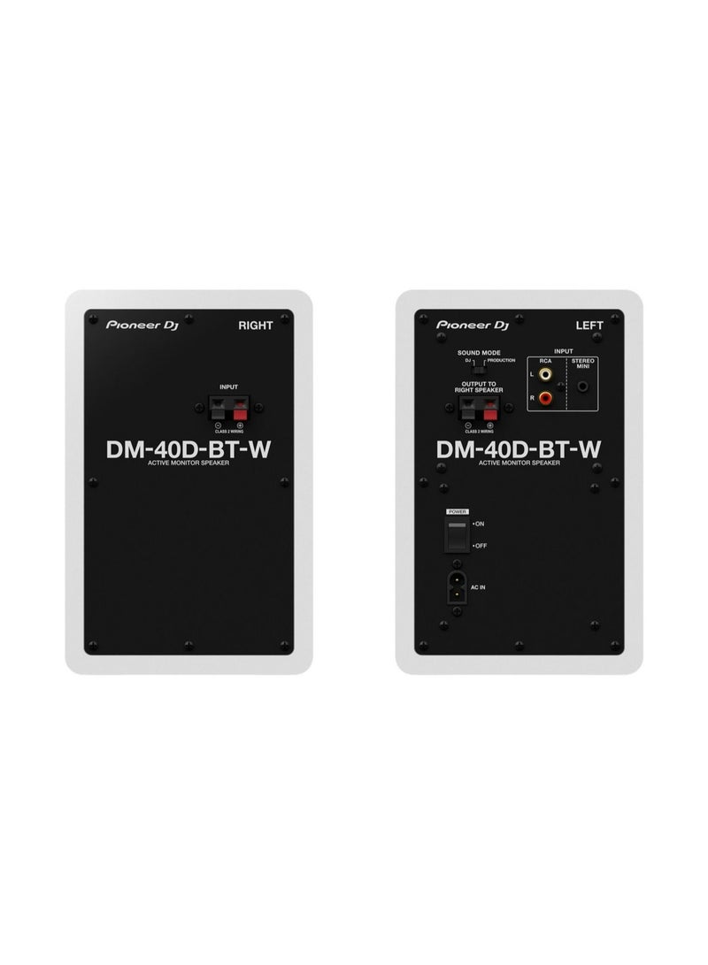 Pioneer DJ DM-40D-BT 4" Two-Way Active Monitor System with Bluetooth pair-white - Image 3