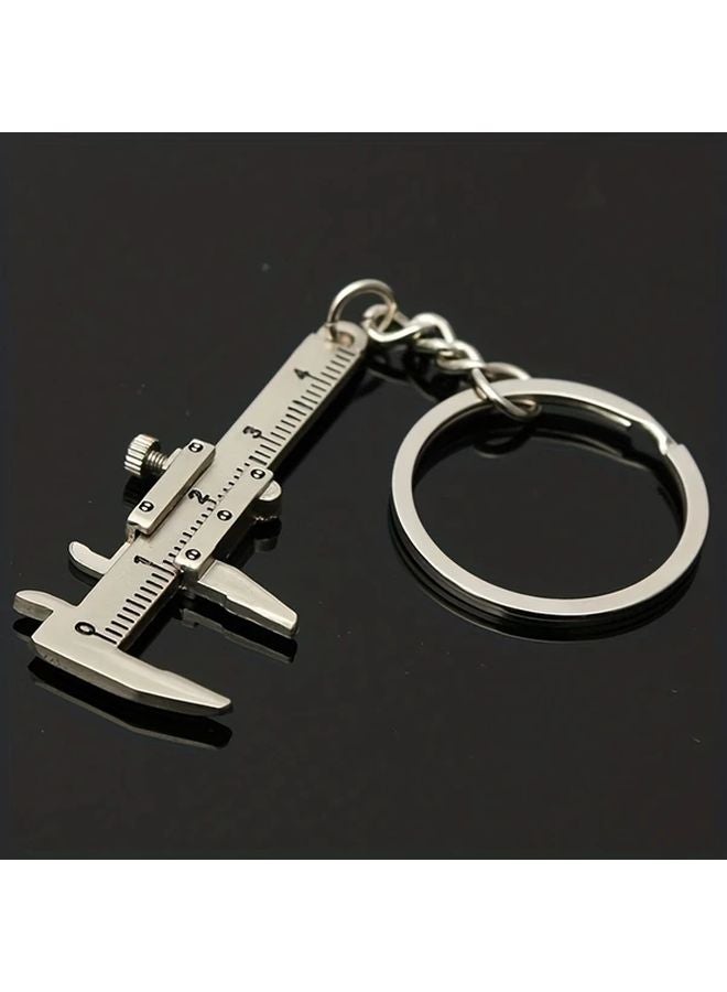 Mini Vernier Caliper Keychain Figure I Zinc Alloy Dual Measurement Tool 0 40mm Range - Image 3