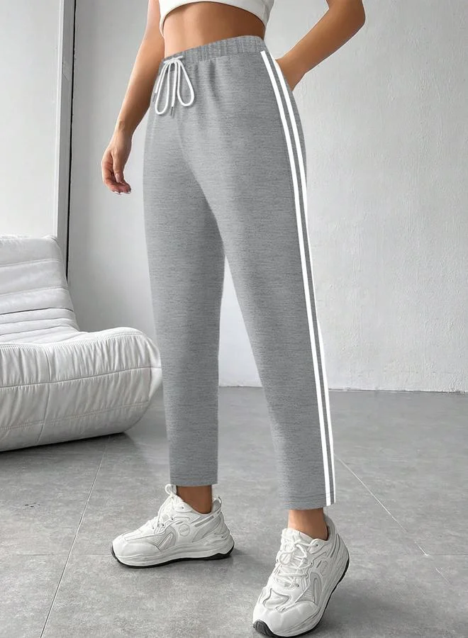 تايك تو Take Two Grey Side Stripe Detail Joggers