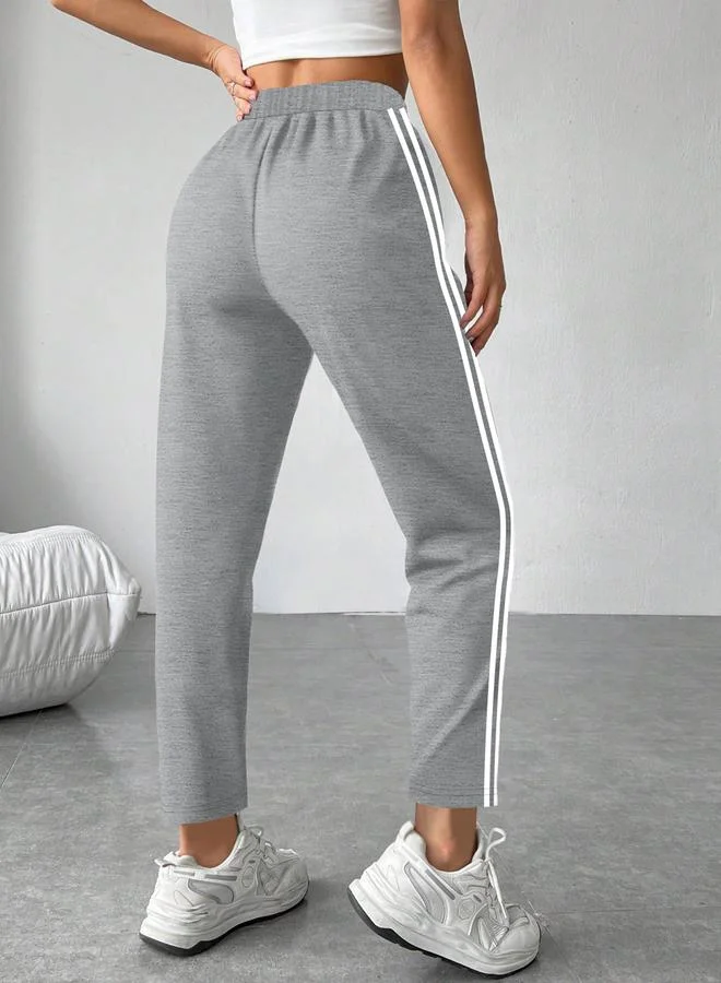 تايك تو Take Two Grey Side Stripe Detail Joggers