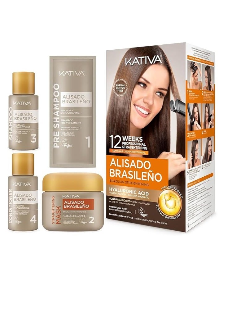 Kativa Kativa Brazilian Straightening Kit – 12 Weeks of Professional Results at Home  - Image 2