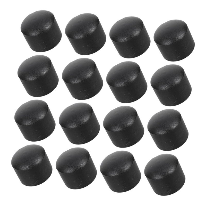 16pcs Black Rubber Foosball Rod End Caps Replacement Parts for Table Football - Image 2
