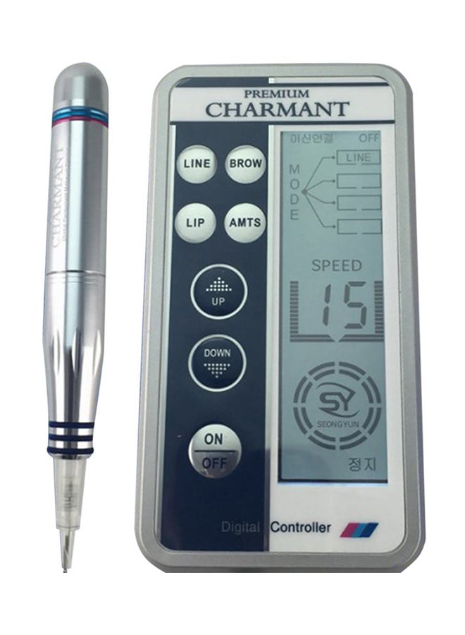 ماكينة تاتو تشارمانت لزخرفة الحواجب فضي