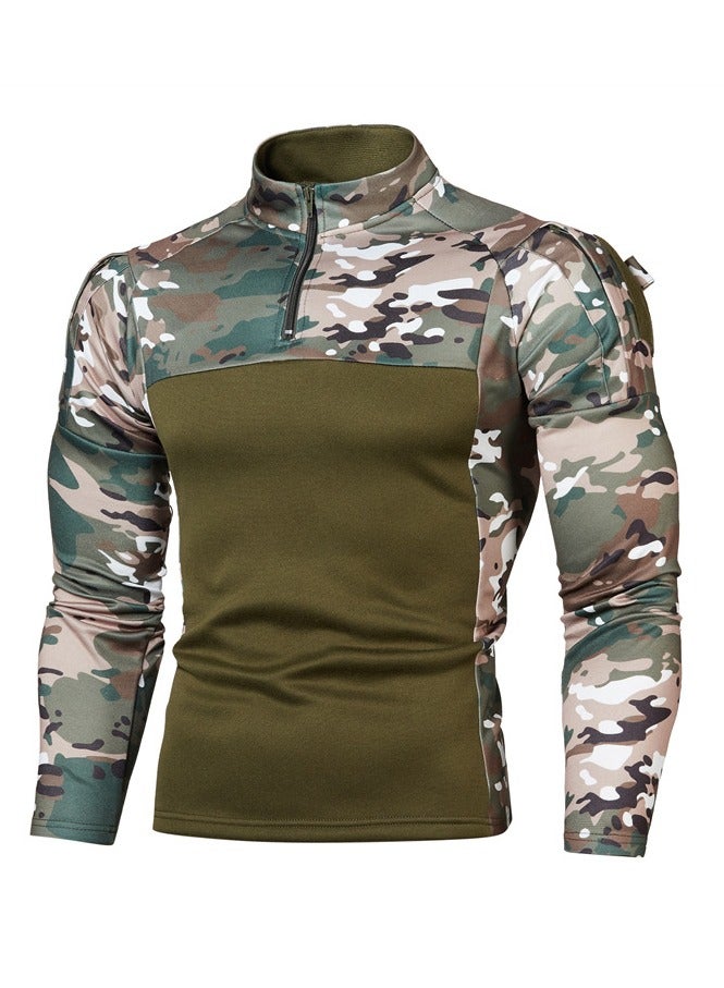 KUYING Outdoor Fitness Camouflage Jogging Men's Long Sleeved Sweatshirt  - Image 1
