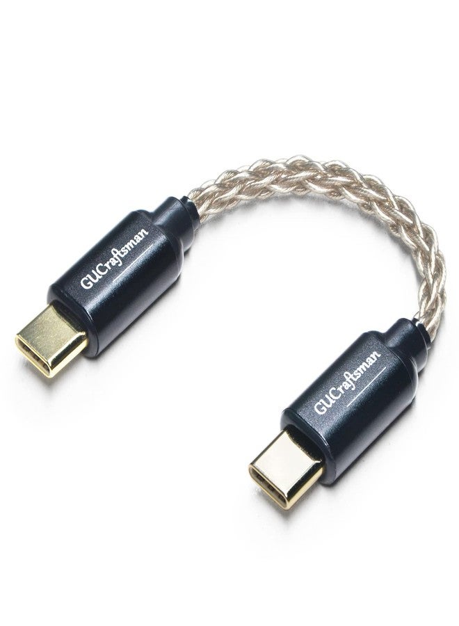 GUCraftsman كابل مضخم صوت سماعات USB C من GUCraftsman نوع C إلى نوع C 6N فضة كريستالية مفردة لفيو BTR5 Q1 Q3 Q3s Qudelix 5K xDuoo Link2 XD-05PLUS E1DA 9038G3 9038S 9038D لوتو PAW S2 - Image 1
