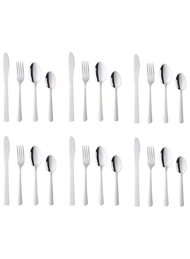 general 24 Piece Cutlery Gift Box Set, 6 Pieces Stainless Steel Knife, Fork & Spoon for Kitchen, Dining Room, Wedding, Gifts, Bar - Image 2