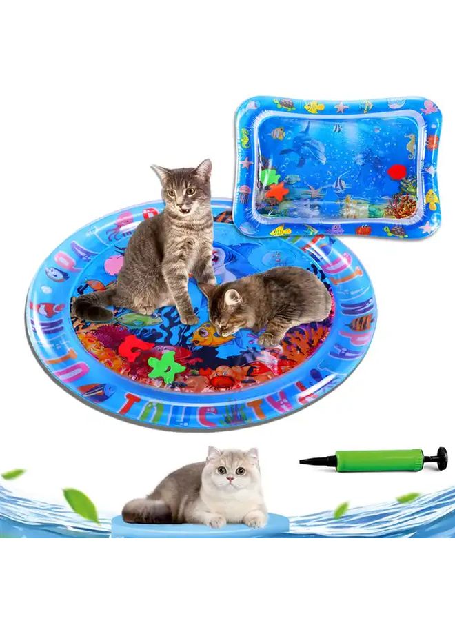 Round Pet Mat Durable Scratch Resistant Water Cushion For Cats Dogs Anti Slip - Image 2