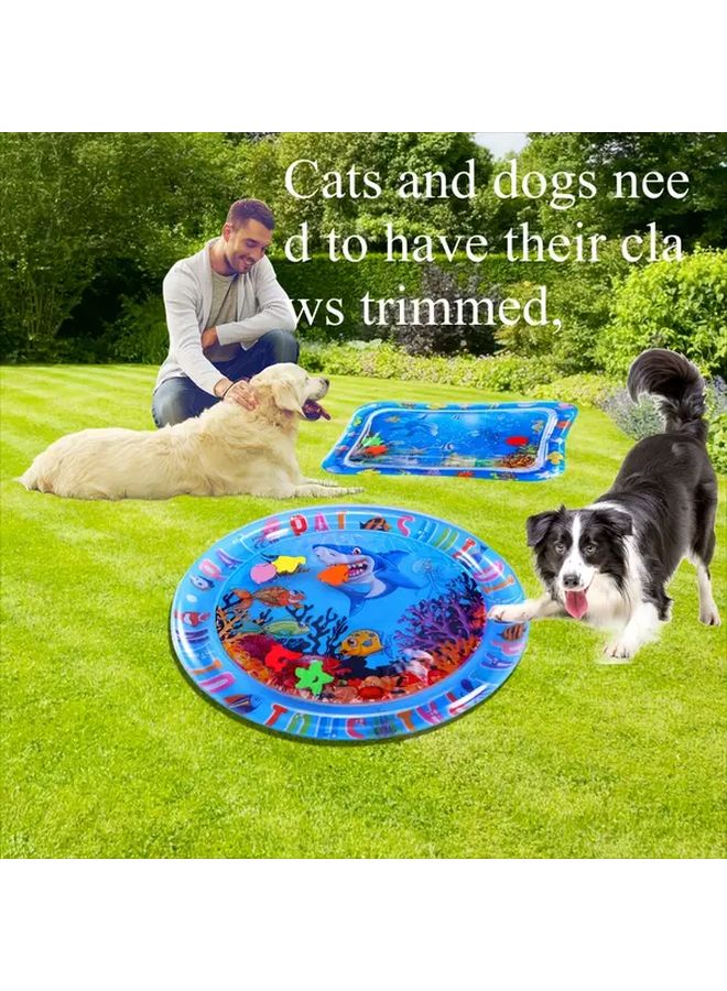 Round Pet Mat Durable Scratch Resistant Water Cushion For Cats Dogs Anti Slip - Image 4