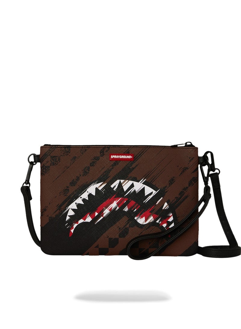 SPRAYGROUND SMEARED GRUNGE CROSSOVER CLUTCH - Image 1
