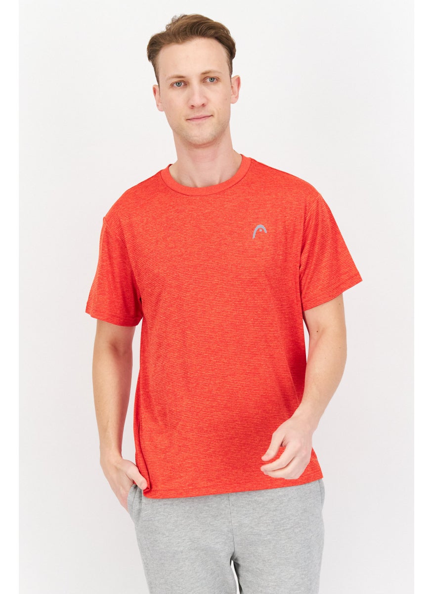 HEAD Men Sportswear Fit Short Sleeve Brand Logo Training T-Shirt, Red  - Image 1