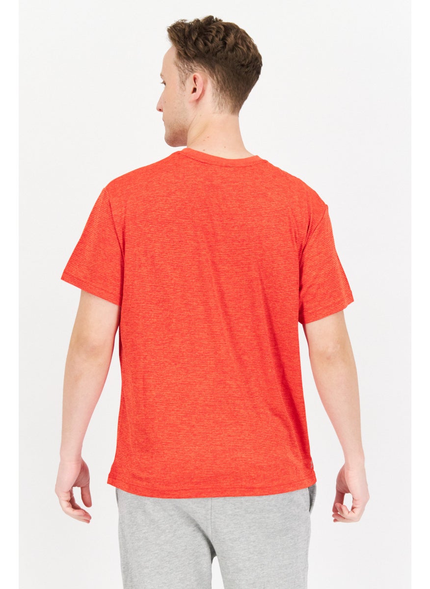 HEAD Men Sportswear Fit Short Sleeve Brand Logo Training T-Shirt, Red  - Image 2