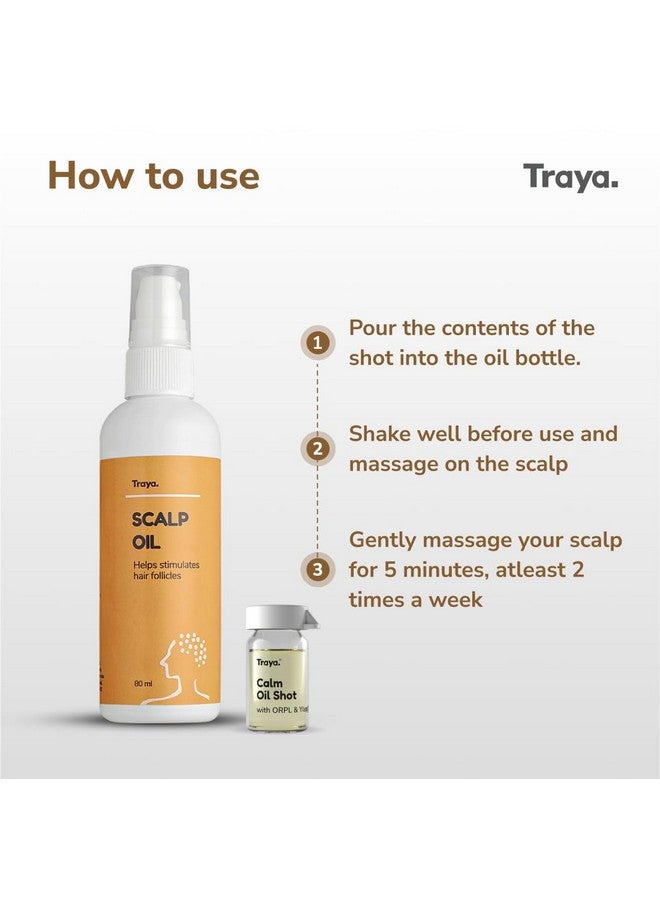 Traya Scalp Oil with Calm Oil Shots for Stress Relief and Calm Sleep | Contains Coconut Oil, Bhringraj Oil for Hair, Ylang Ylang Essential Oil and ORPL(87ml) - Image 5