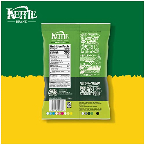 Kettle Brand Potato Chips, Krinkle Cut, Dill Pickle Kettle Chips, Snack Bag 2 Oz (Pack of 6) - Image 5