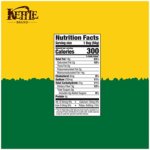 Kettle Brand Potato Chips, Krinkle Cut, Dill Pickle Kettle Chips, Snack Bag 2 Oz (Pack of 6) - Image 2