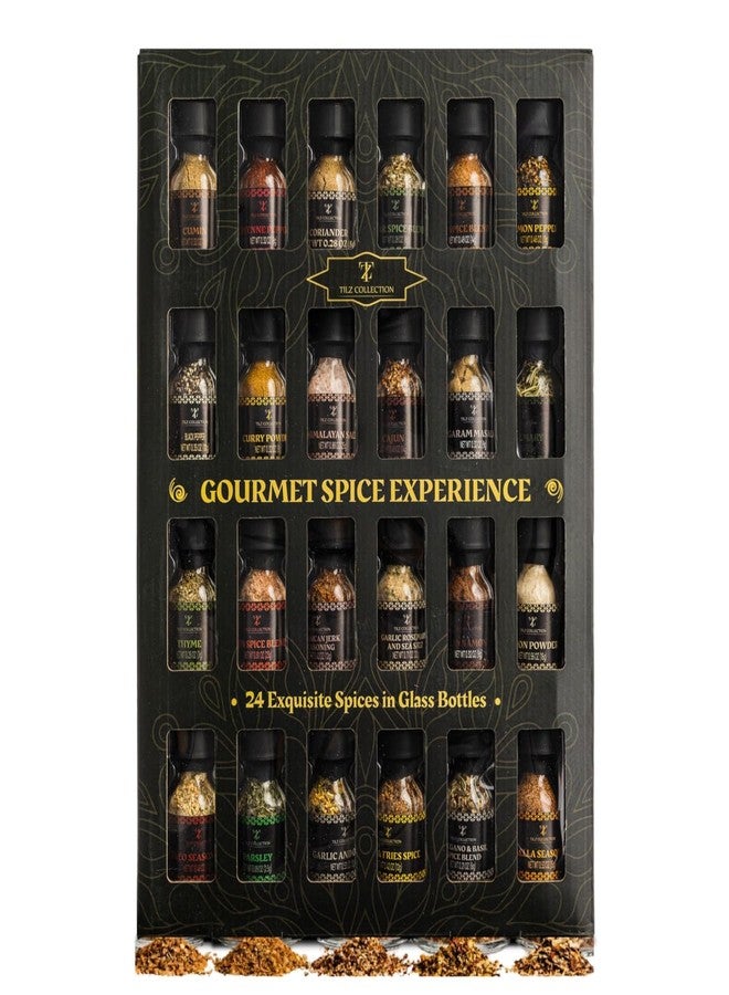TILZ COLLECTION Spice Gift Set -24 Gourmet Spices For Cooking, Grilling, Rubs, Mixed Spice, Herbs, Spices & Seasonings, All Purpose Seasoning, Cooking Gifts For Men, Women, Birthday, Housewarming Gifts - Image 1