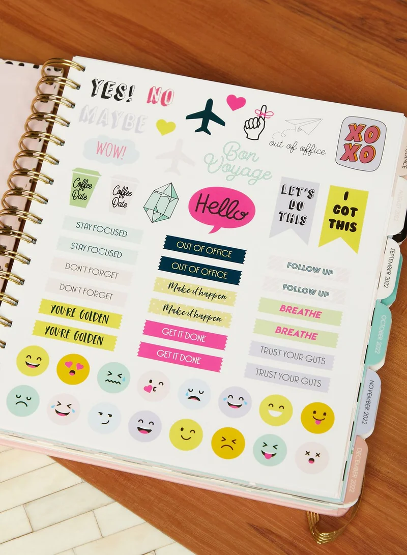 Tri-Coastal Gold Dot Journal Organized Chaos