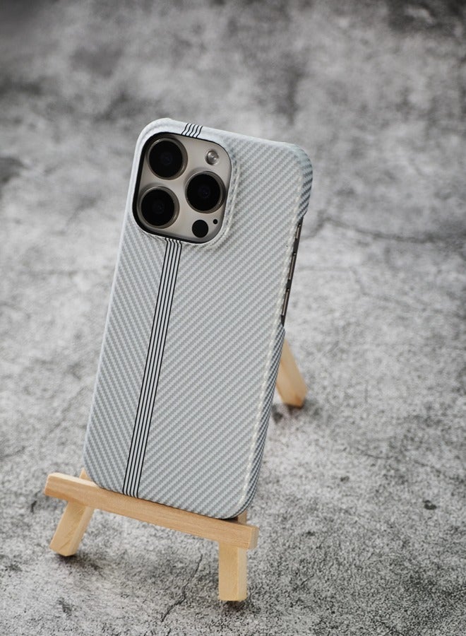 ShebSheb Fine White Striped iphone Case for iPhone 14 Pro - Image 3