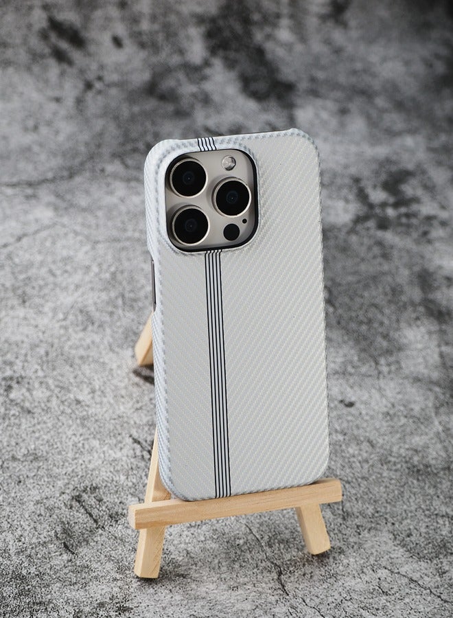 ShebSheb Fine White Striped iphone Case for iPhone 14 Pro - Image 2