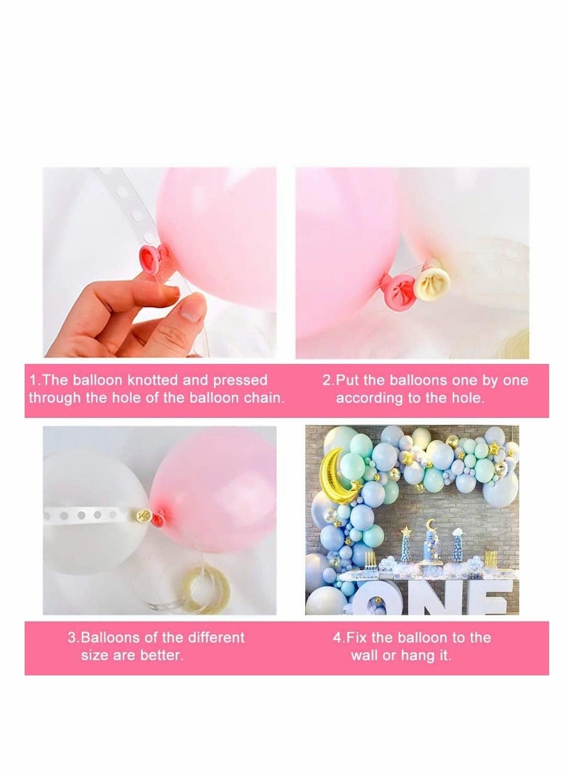 KASTWAVE Balloon Arch Garland Kit,Confetti Latex Balloons 16Ft Party Decoration DIY Set (137Pcs Moon Blue+2 Tools ) - Image 5