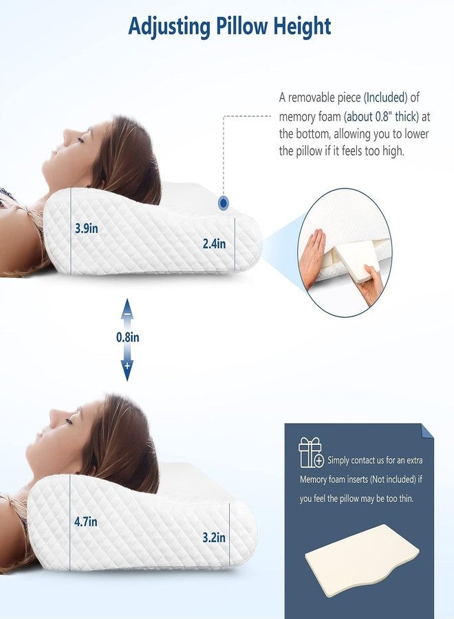 Rylan Memory Foam Pillows Memory Foam Pillow Contour Cervical Orthopedic Memory Foam Pillow for Neck and Shoulder Pain Bed Pillows for Sleeping Contour Orthopedic Memory Foam Bed Pillow for Sleeping - Image 4