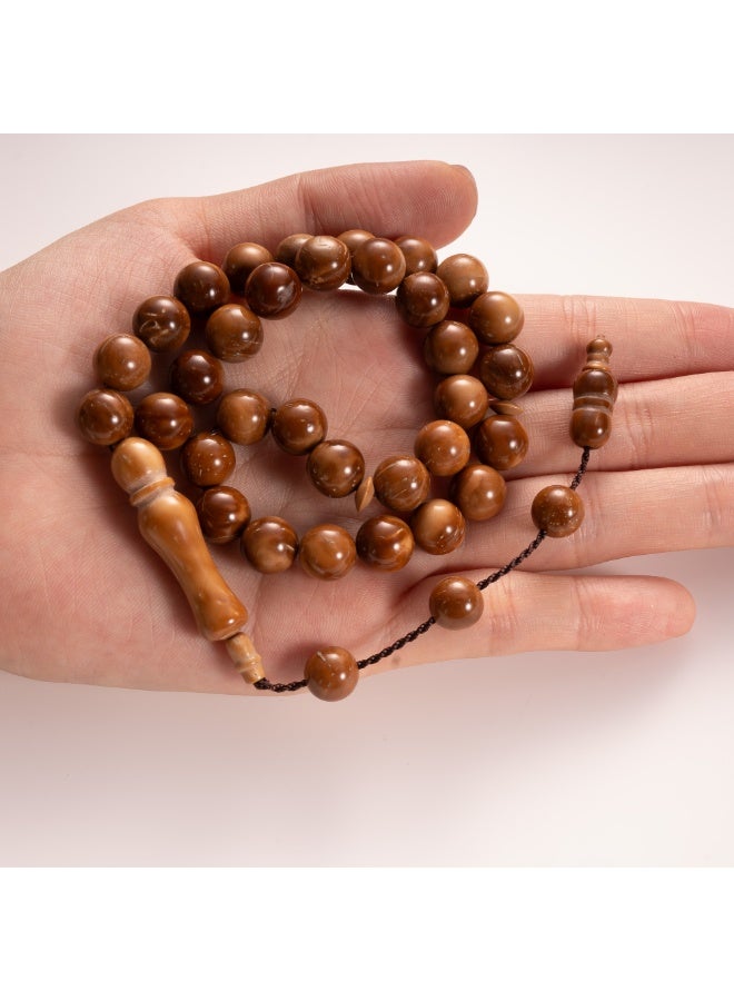 Authentic Kuka Wood Tasbih 33 Beads | Natural Wooden Prayer Beads | Traditional Islamic Tasbih | Ramadan & Eid Gift for Men - Image 4