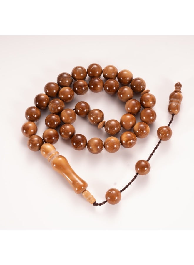 TranquilBeads Authentic Kuka Wood Tasbih 33 Beads | Natural Wooden Prayer Beads | Traditional Islamic Tasbih | Ramadan & Eid Gift for Men - Image 3