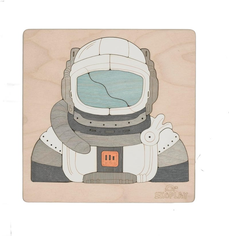 EKOPLAY ’s Man On The Moon Puzzle for Kids, Multi Layered 39 Piece Jigsaw Puzzle for Pre-School Kids, Learning Educational Toys Gifts for Boys Girls. - Image 1