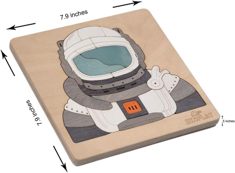EKOPLAY ’s Man On The Moon Puzzle for Kids, Multi Layered 39 Piece Jigsaw Puzzle for Pre-School Kids, Learning Educational Toys Gifts for Boys Girls. - Image 2