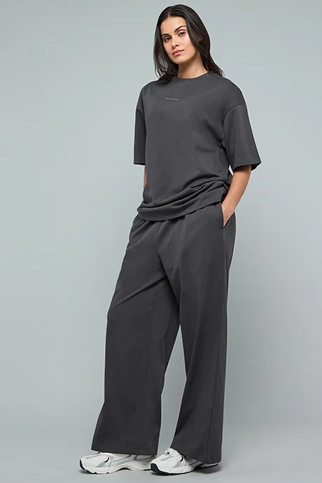 R&B Solid Sweatpants with Drawstring Waist