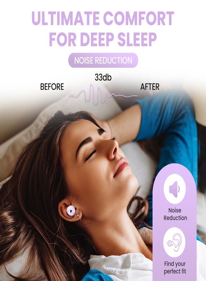 BCNJEPIN Earplugs for Sleeping Swimming, Block up to 33dB, Earplugs for Noise Cancelling Set for 1 Pair with 4 Ear Tips, Silicone Ear Plugs for Sleeping, Swimming, Studying, Working (XS/S/M/L) - Image 2