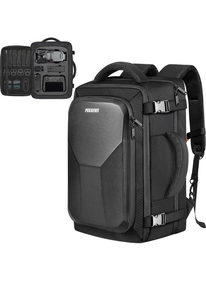 PEKREWS Mavic 3 Pro Case, Mavic 3 Case, Expandable Carry On Backpack Fits 17.3 Inch Laptop, Travel Large Capacity Mavic 3 Pro Bag for DJI Mavic 3/3 Pro, DJI RC Pro/RC/RC-N1, Drone Accessories - Image 1
