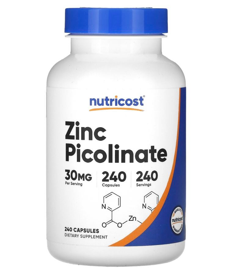 Nutricost زنك بيكولينات 30 ملغ 240 كبسولة